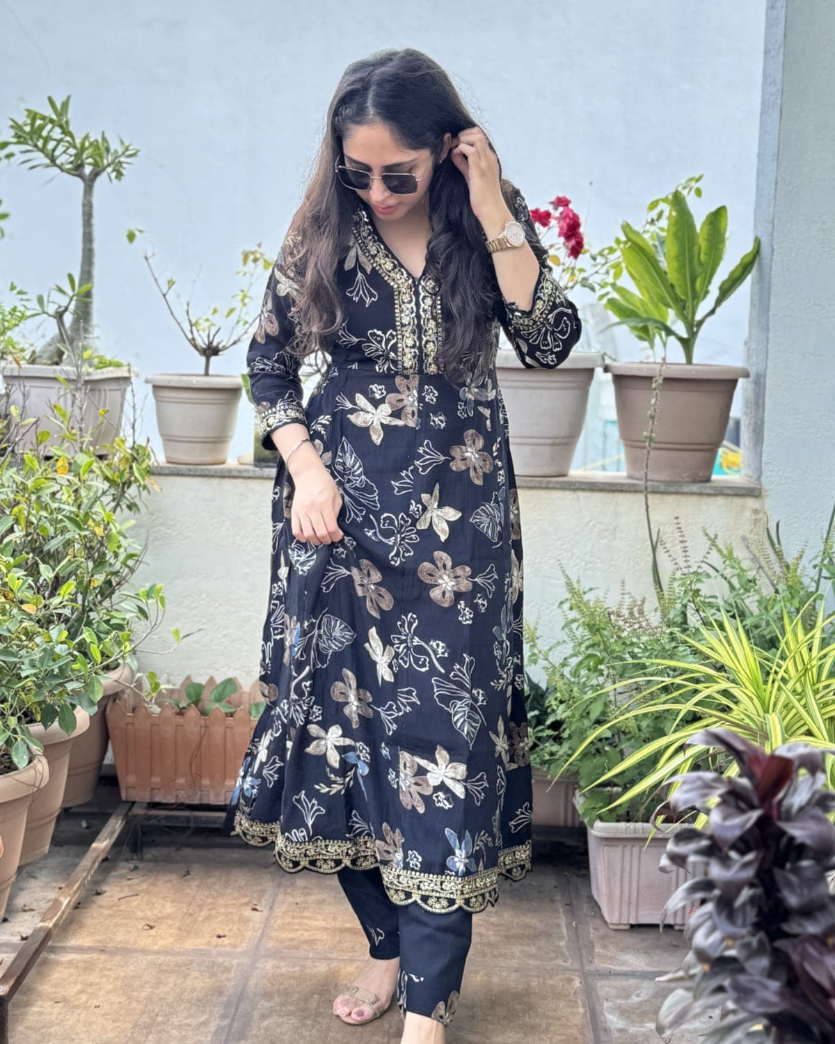 Tanirika - Printed Gher 3-piece Suit — view 5