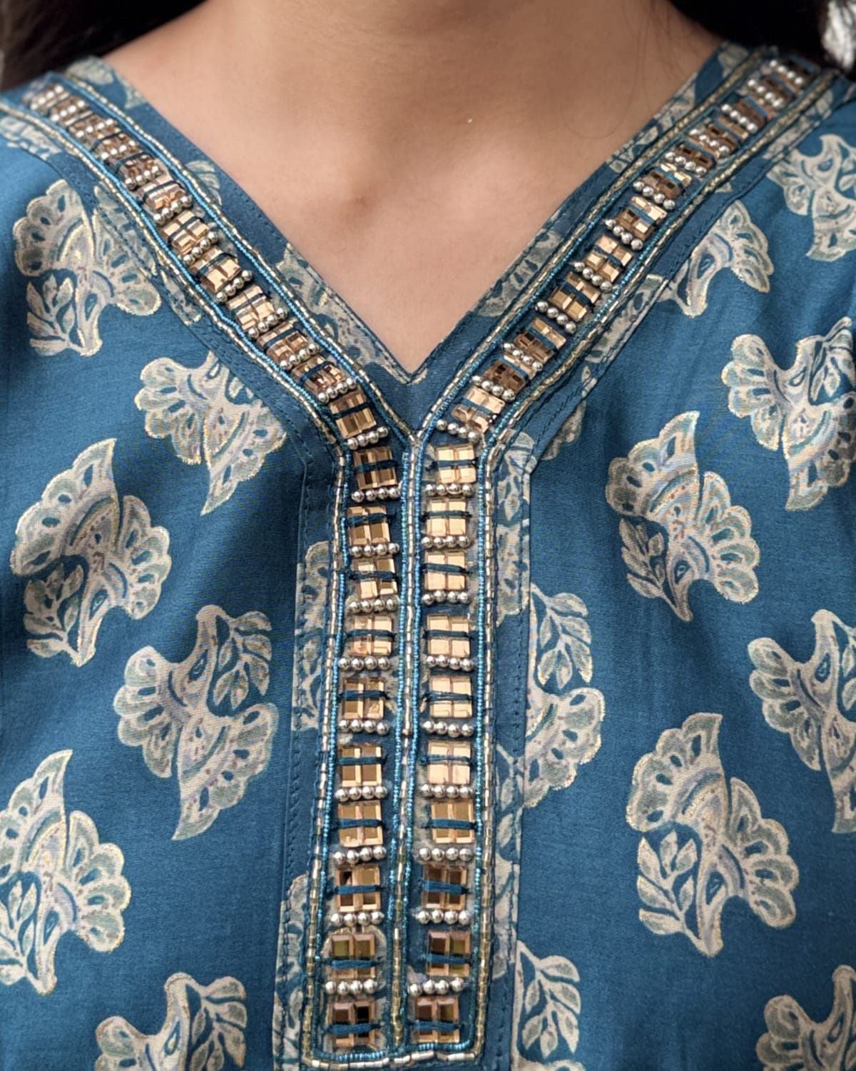 Arohini - Printed Suit with Stone Work — view 2