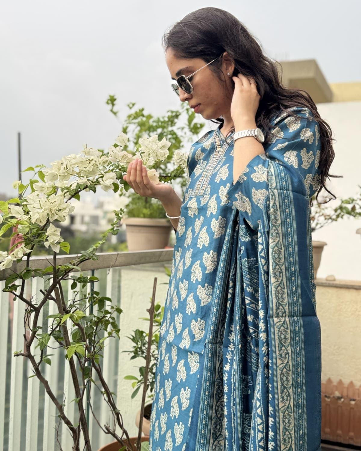 Arohini - Printed Suit with Stone Work — view 4