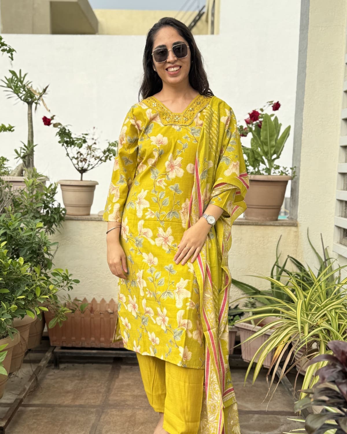 Keya - Lime Yellow Suit Set