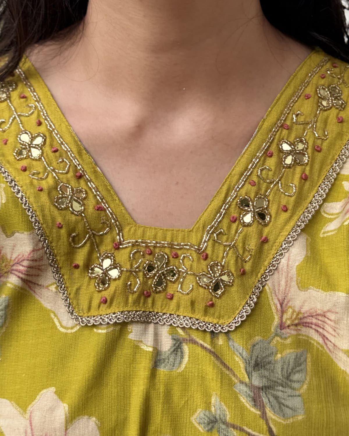 Keya - Lime Yellow Suit Set — view 2