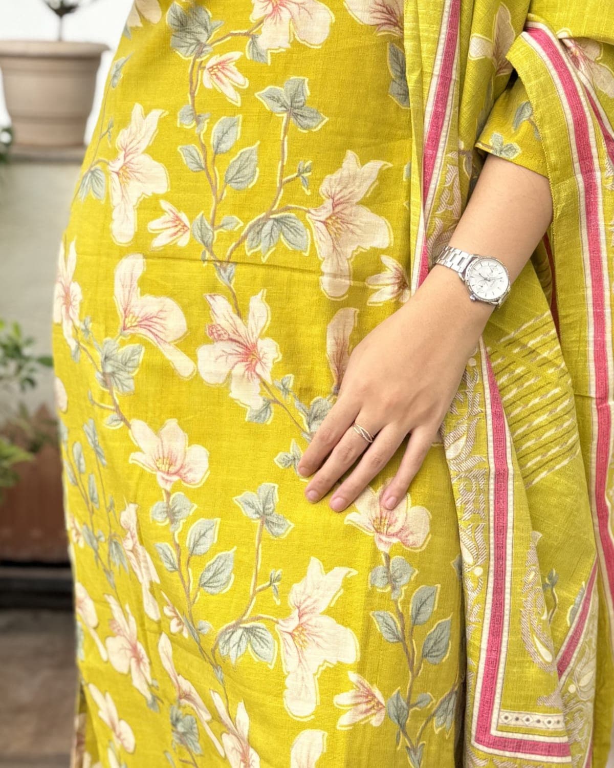 Keya - Lime Yellow Suit Set — view 4