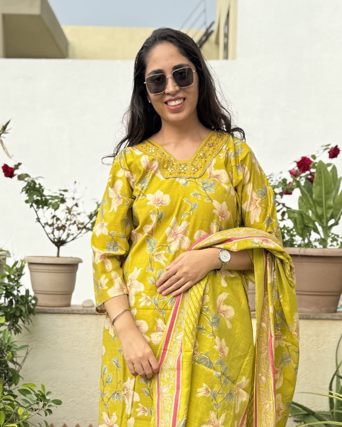Keya - Lime Yellow Suit Set — view 5