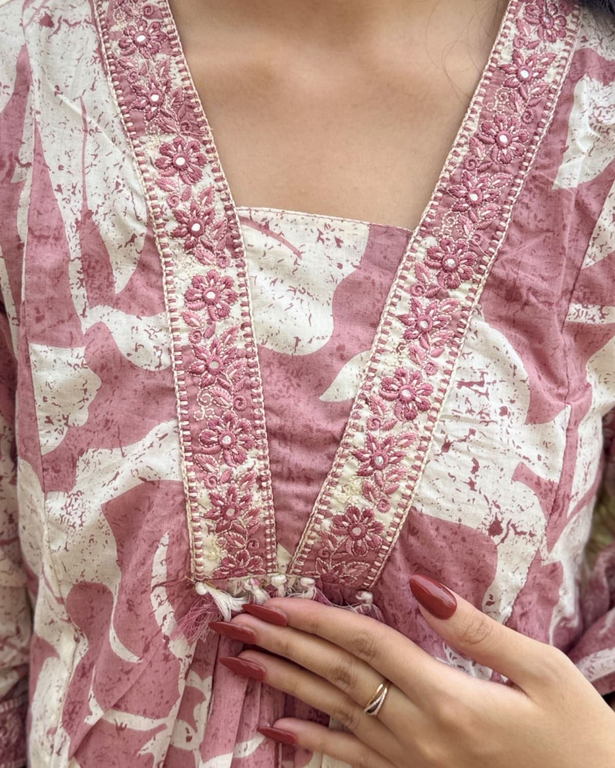 Ruhi - Printed Cotton Gher Suit — view 2
