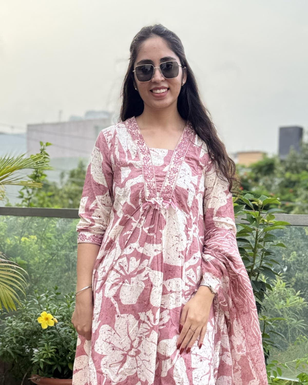 Ruhi - Printed Cotton Gher Suit — view 4