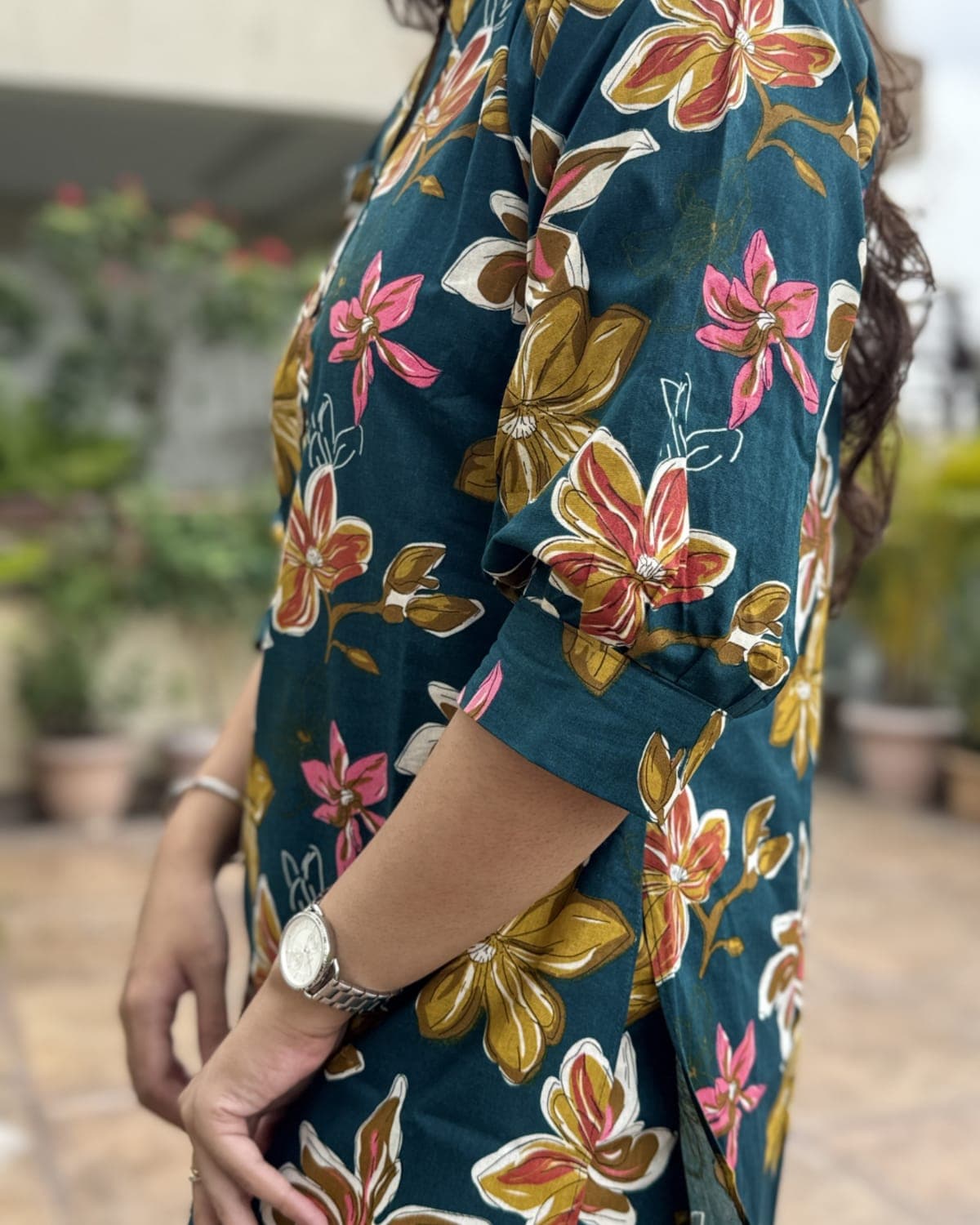 Baaghini - Teal Floral Co-ord Set — view 3