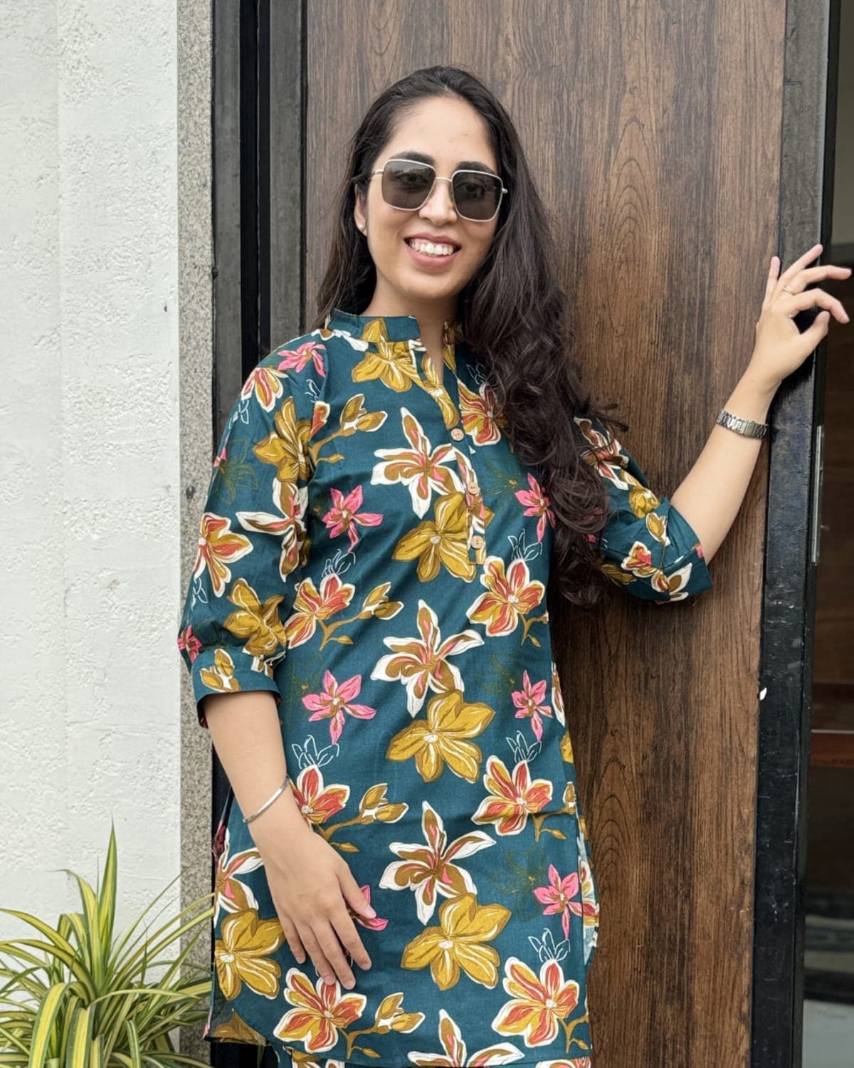 Baaghini - Teal Floral Co-ord Set — view 4