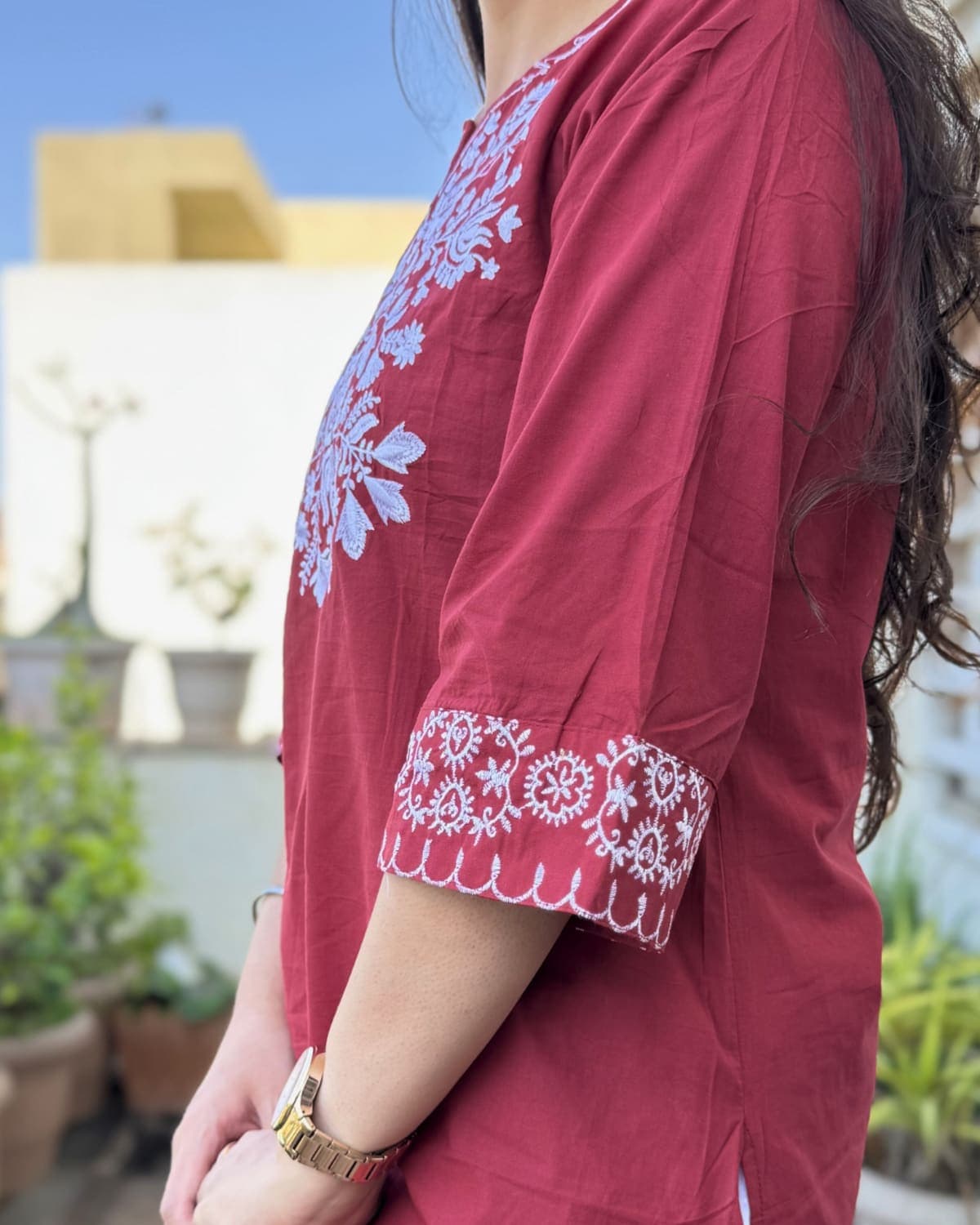 Aarya - Embroidered Cotton Co-ord Set — view 4