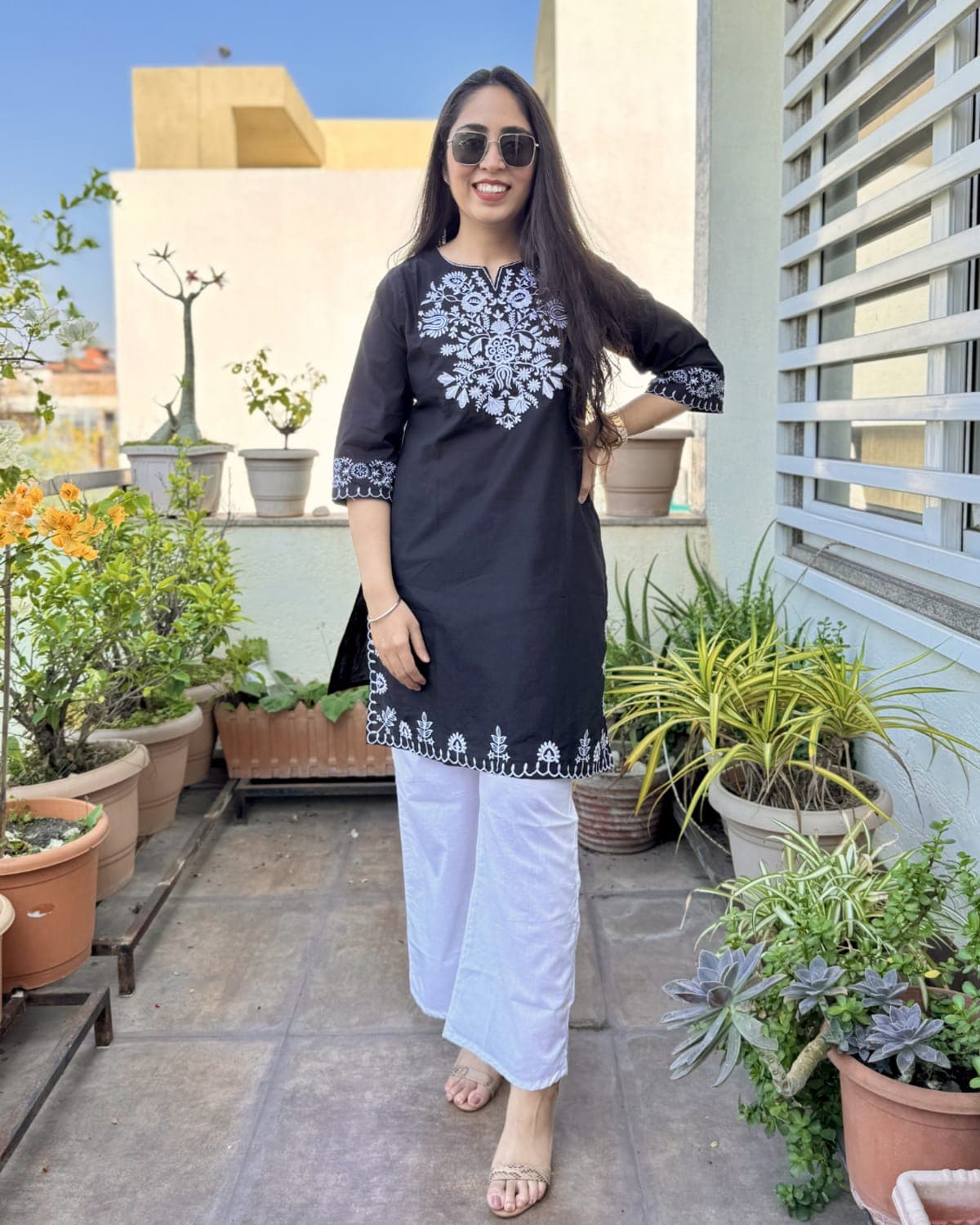 Ayra - Embroidered Cotton Co-ord Set — view 5