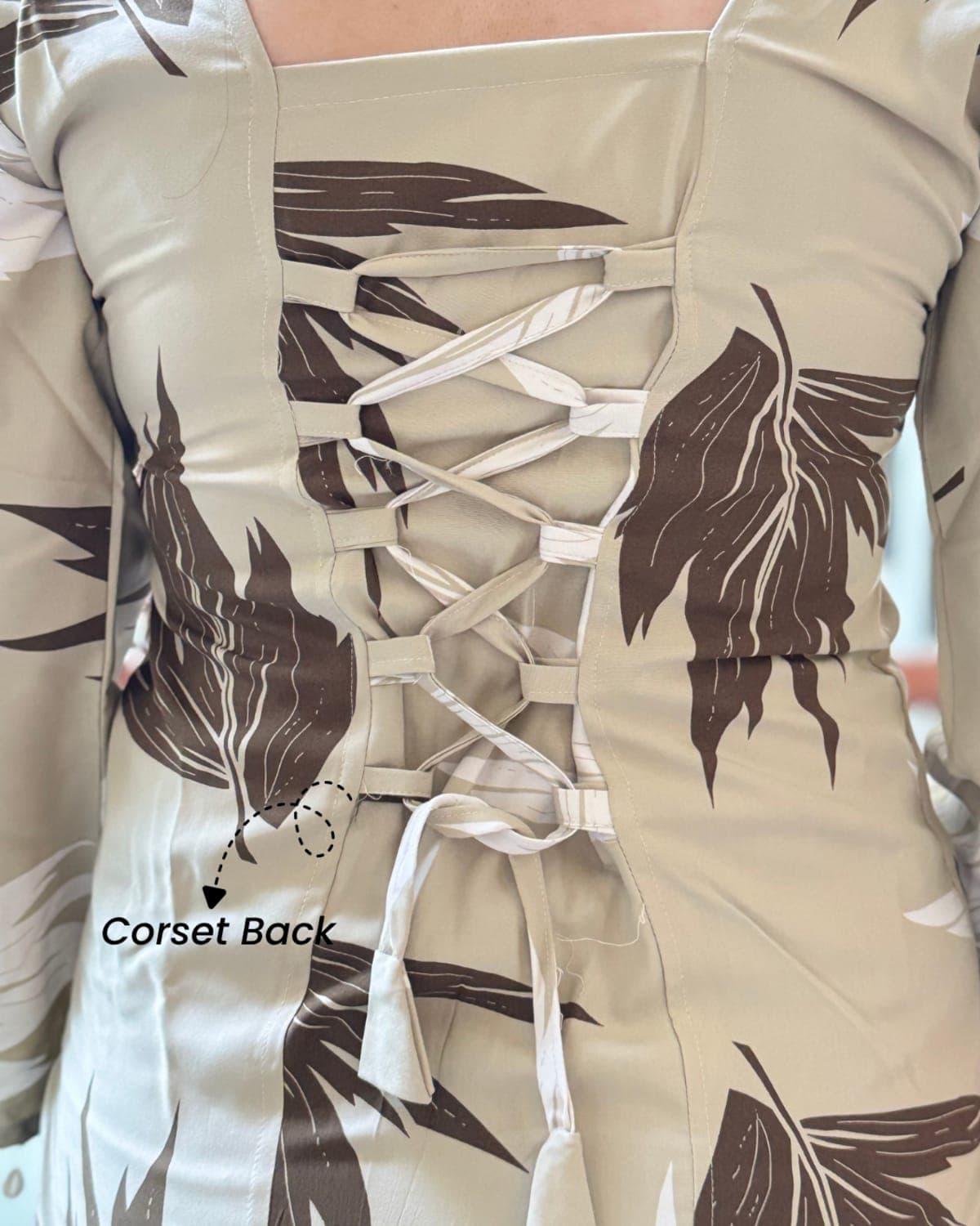 Rhea - Short Kurti with Corset Back — view 4