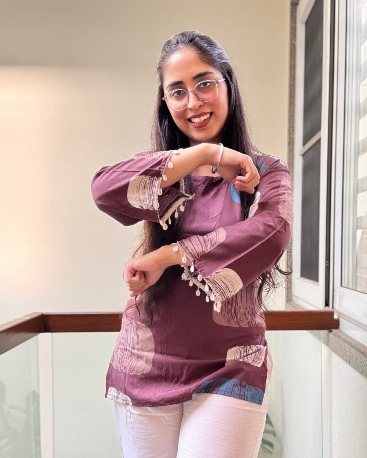 Rhea - Short Kurti with Corset Back — view 2