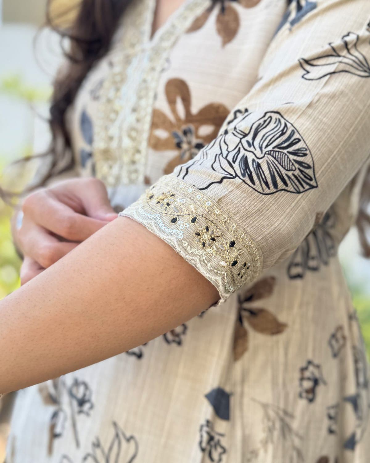 Tanirika - Printed Gher 3-piece Suit — view 3