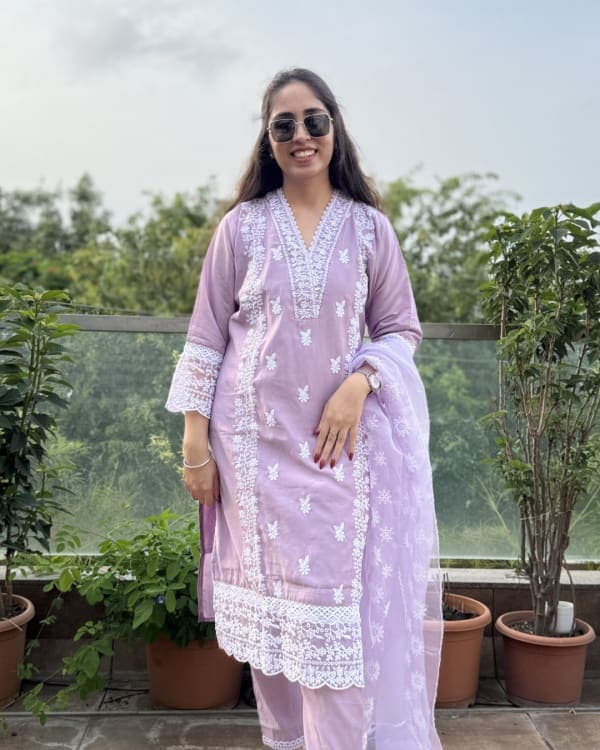 Manira - Threadwork 3-piece Suit