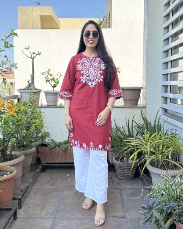 Aarya - Embroidered Cotton Co-ord Set