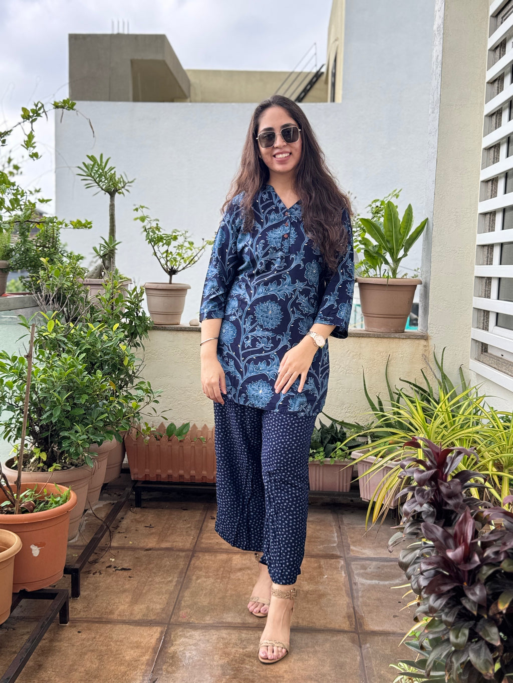 Ruhani – Printed Muslin Co-ord Set