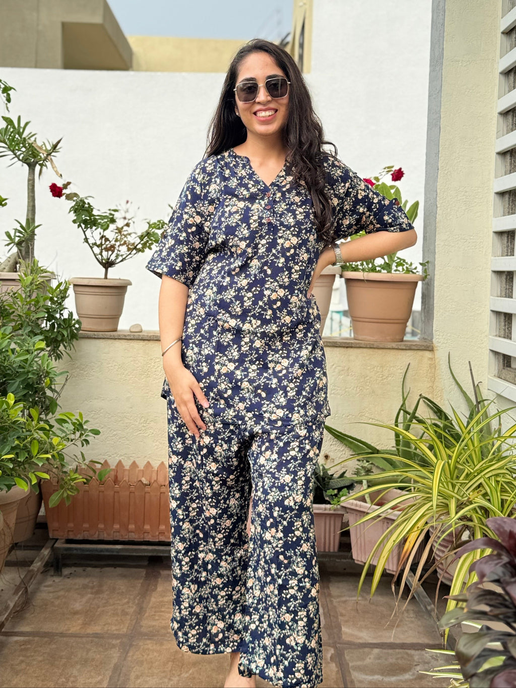 Ruhani – Printed Muslin Co-ord Set