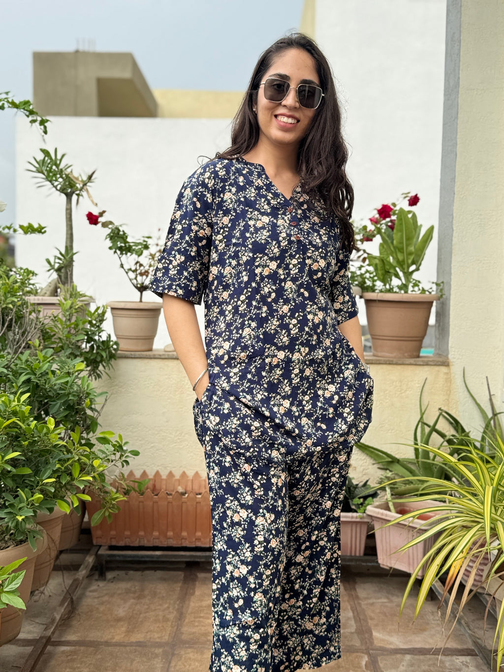Ruhani – Printed Muslin Co-ord Set