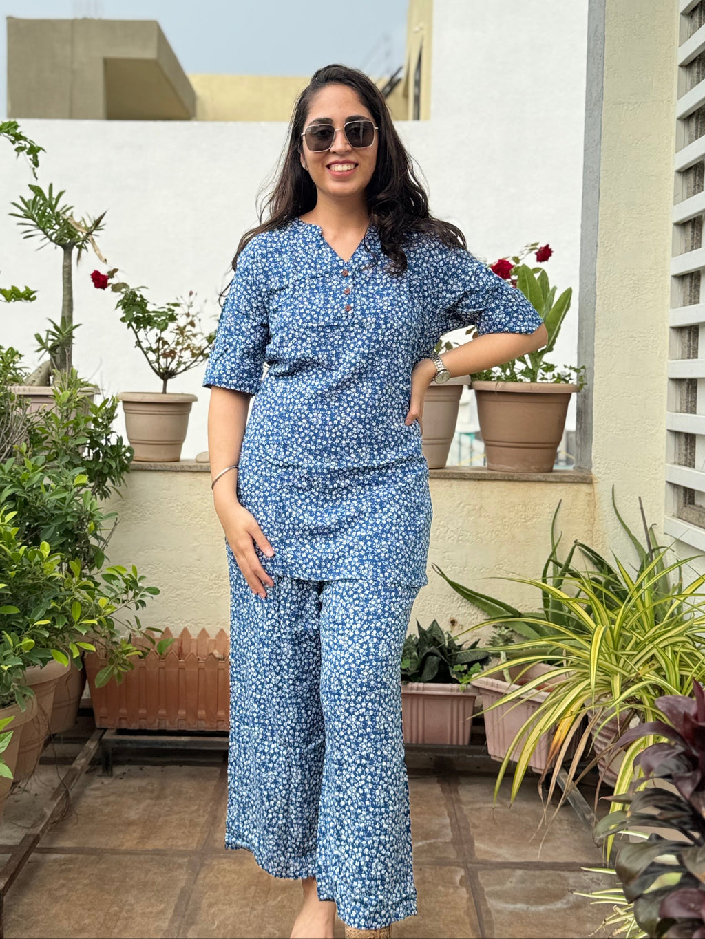 Ruhani – Printed Muslin Co-ord Set