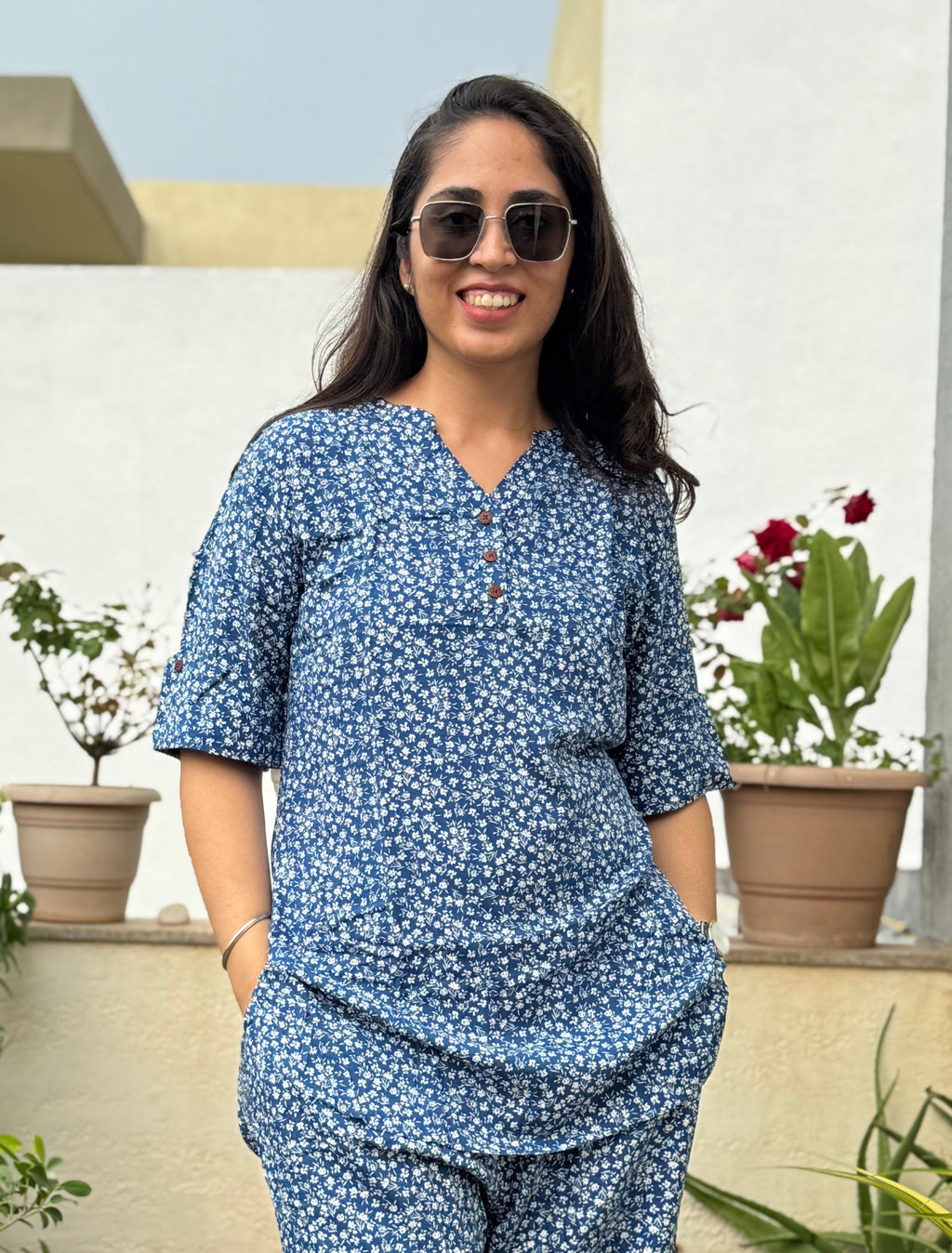Ruhani – Printed Muslin Co-ord Set