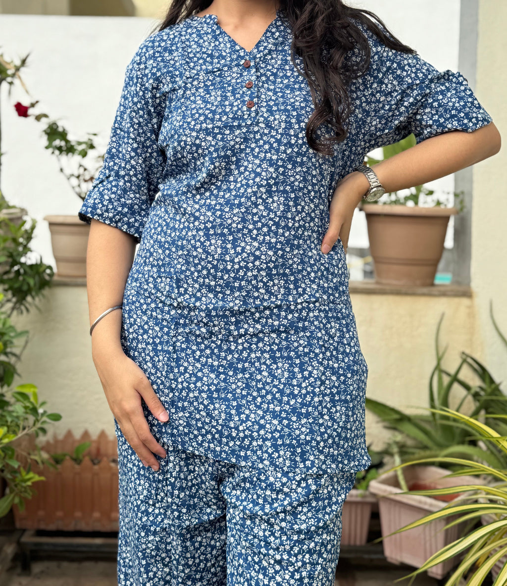 Ruhani – Printed Muslin Co-ord Set