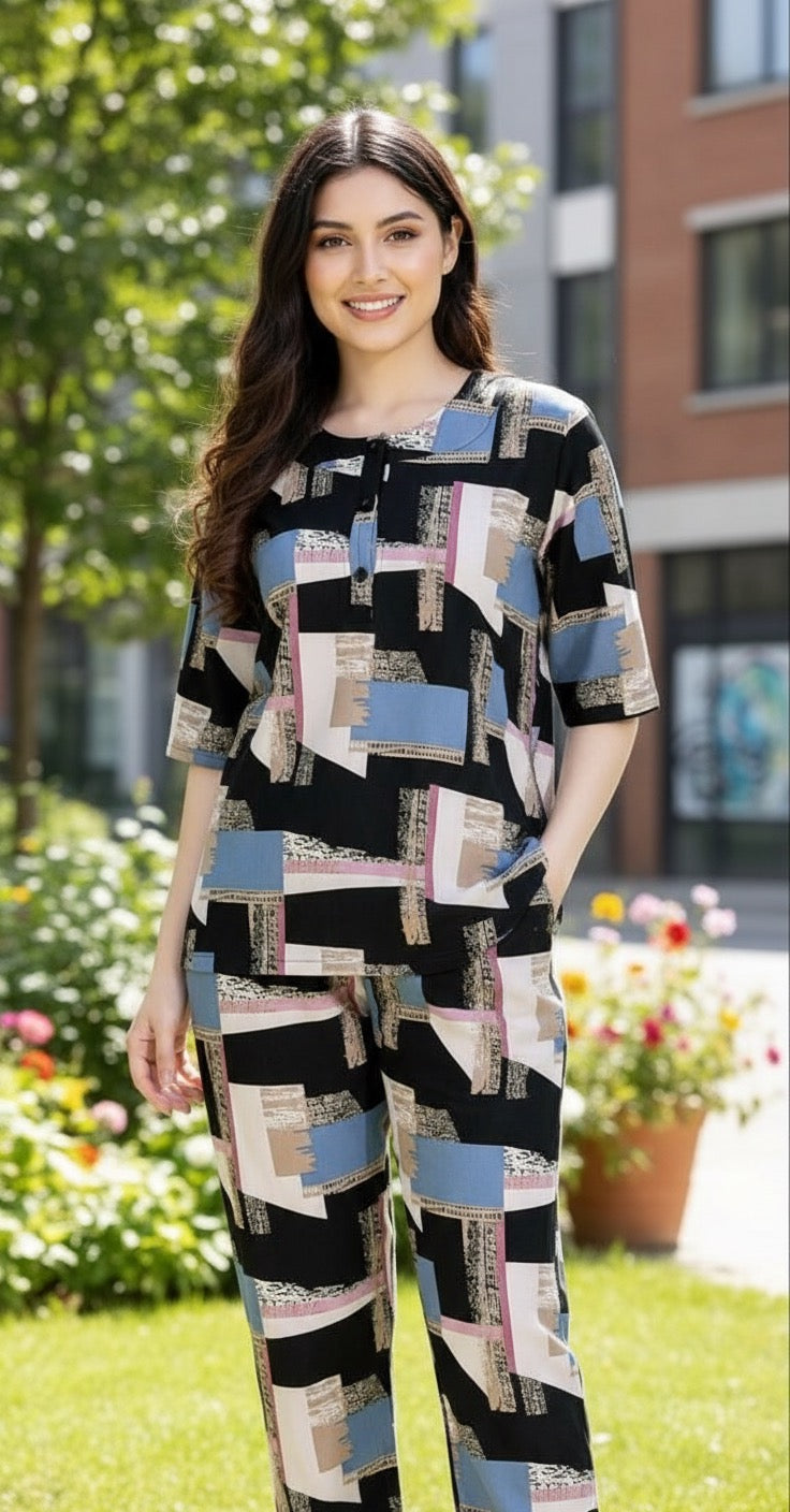 Tanvika – Multicolor Geometric Co-ord Set