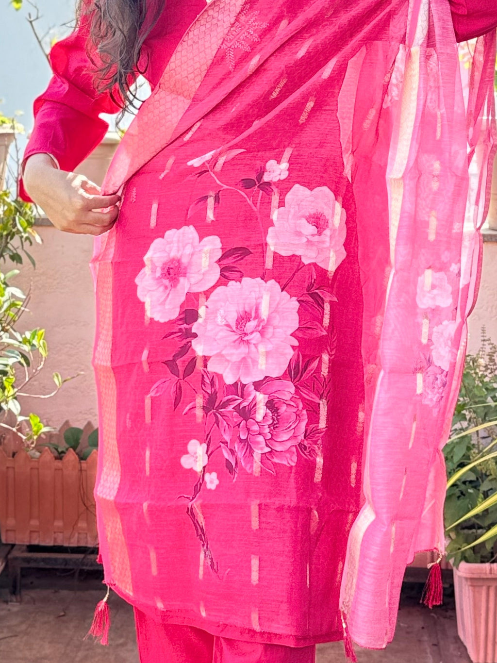 Kumud – Rani Pink Handwork 3-piece Suit