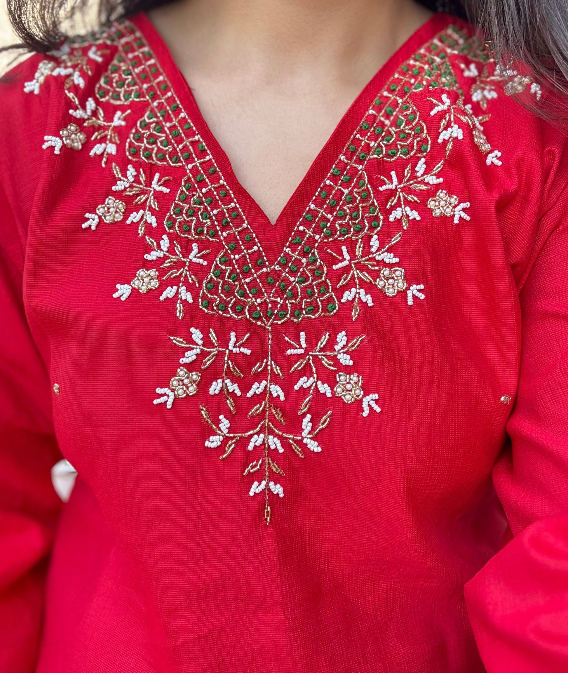 Kanira – Red Handwork 3-piece Suit
