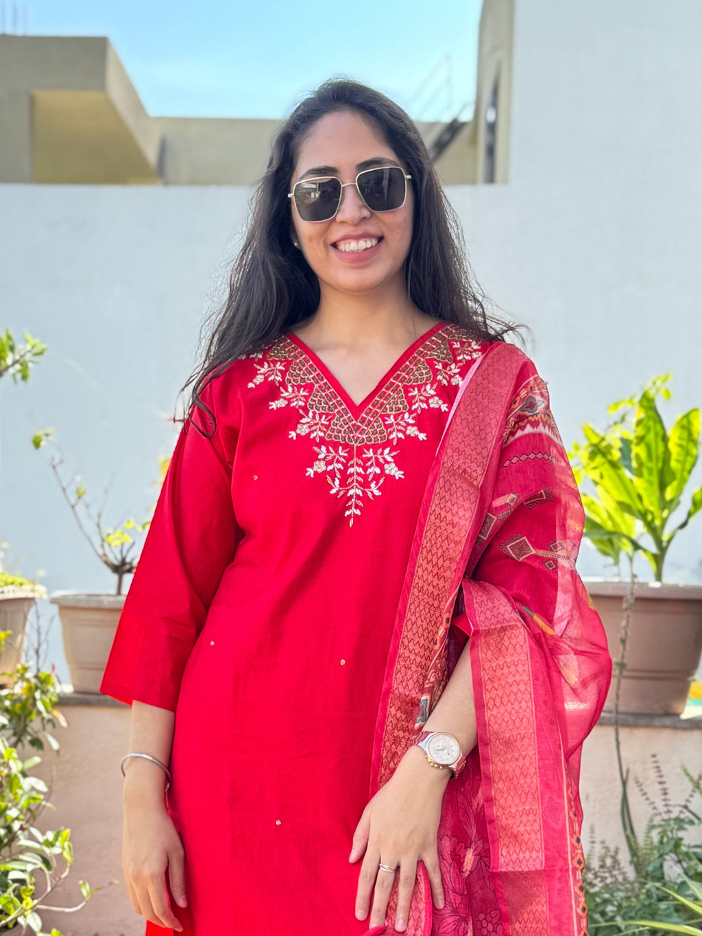 Kanira – Red Handwork 3-piece Suit