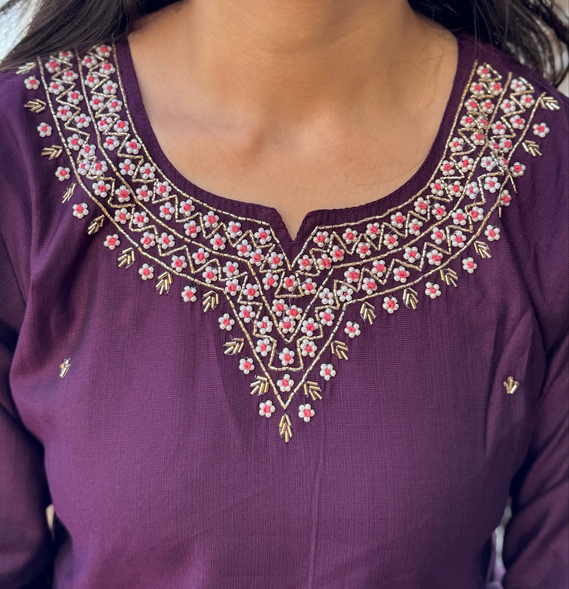 Ishira – Purple Handwork 3-piece Suit