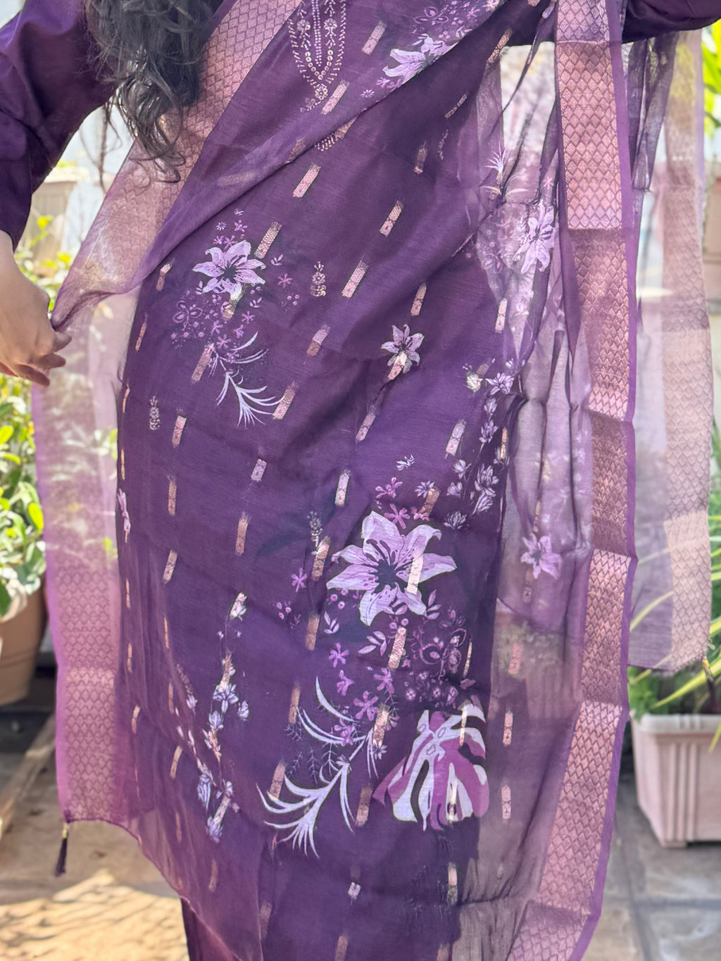 Yamika – Purple Handwork 3-piece Suit