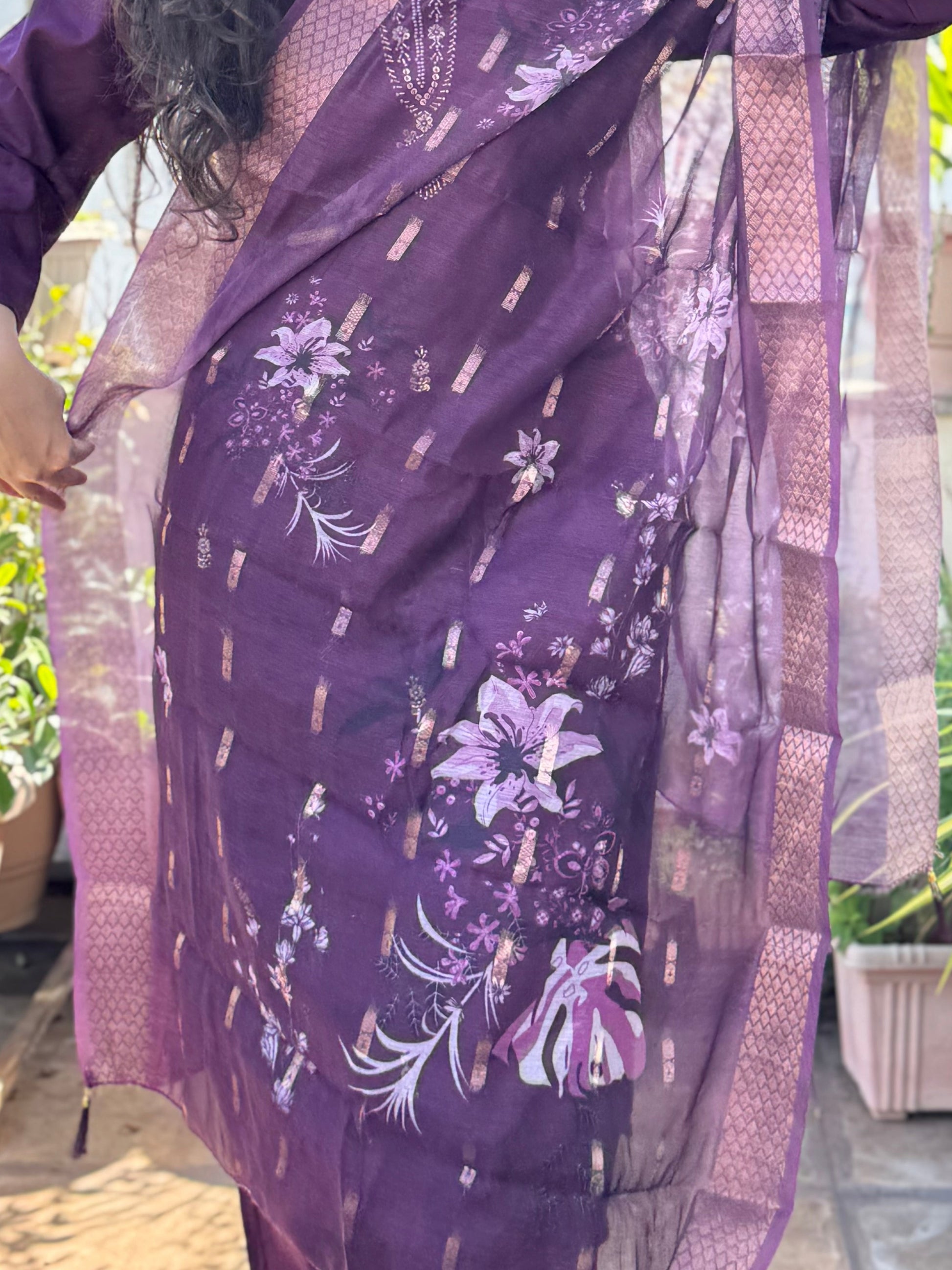 Yamika – Purple Handwork 3-piece Suit