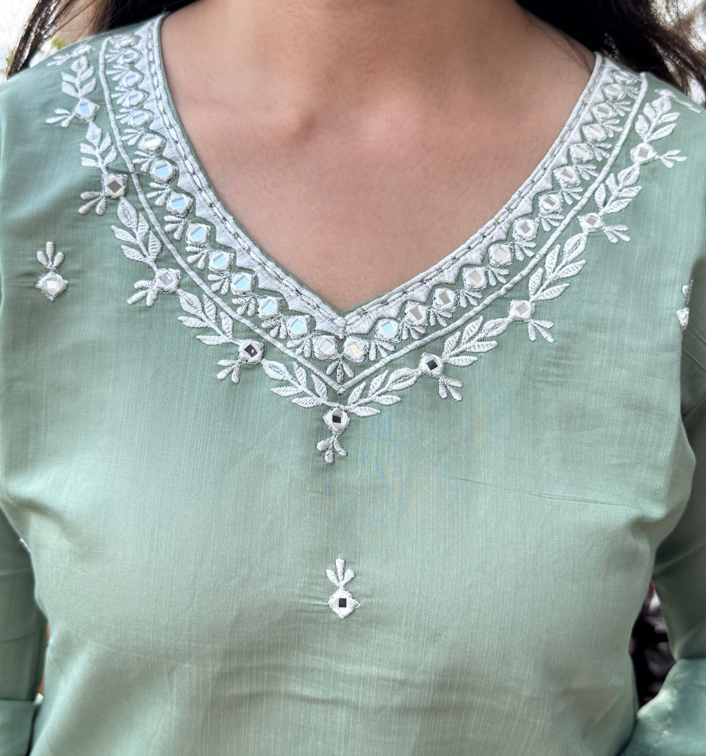 Sarika – Pastel Green 3pcs Suit