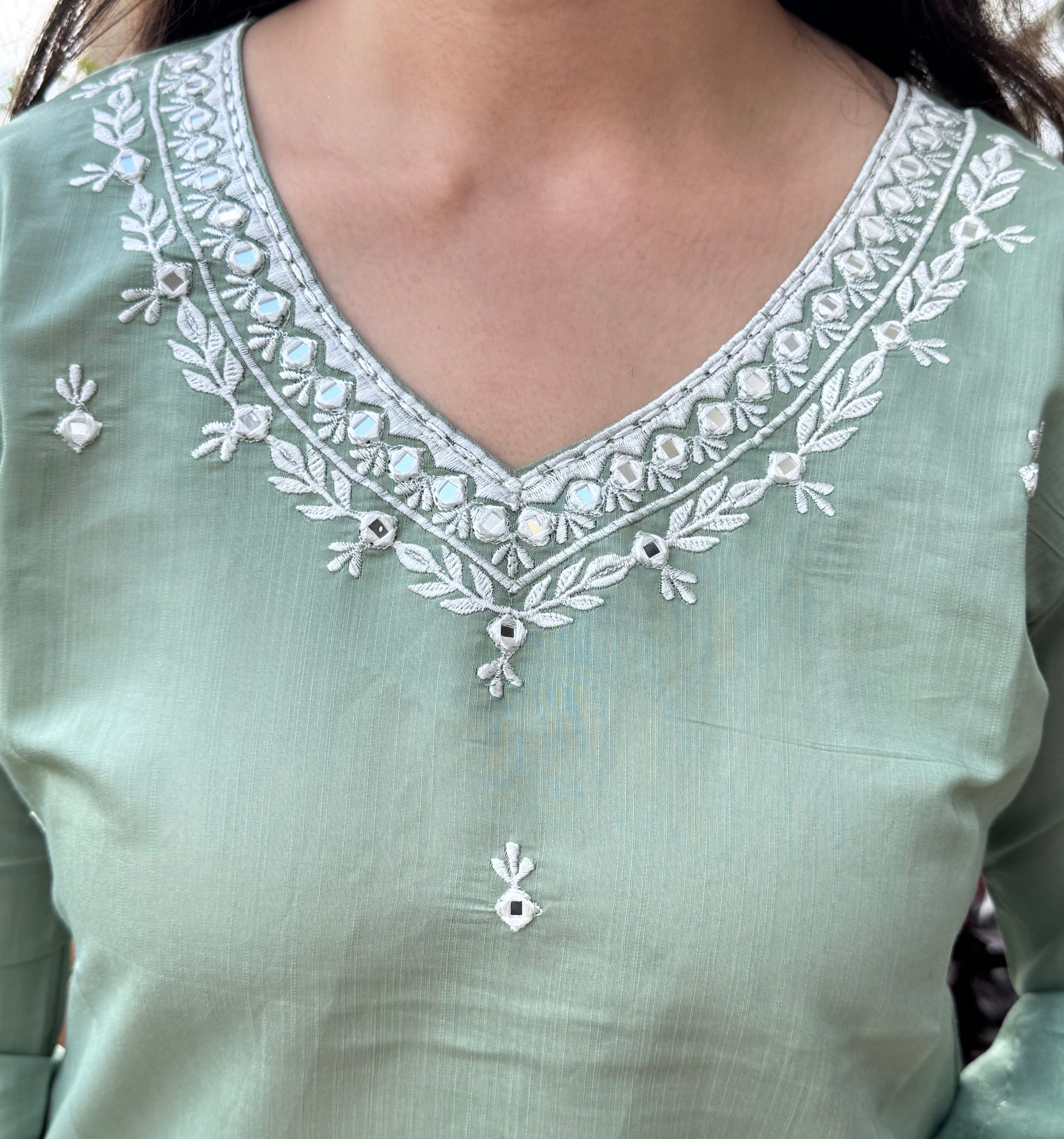 Sarika – Pastel Green 3pcs Suit