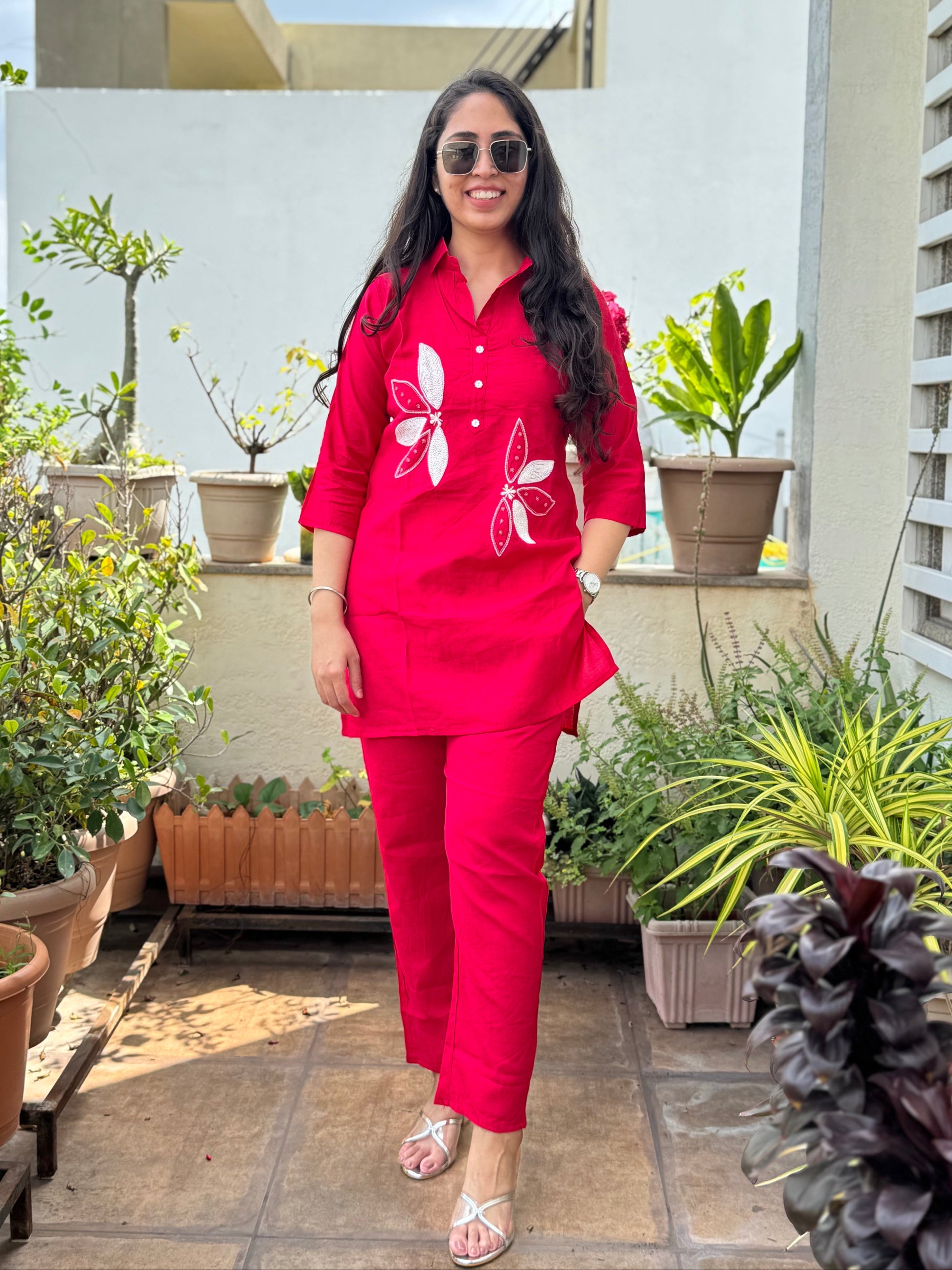 Mehar – Rani Pink Handwork Co-ord Set