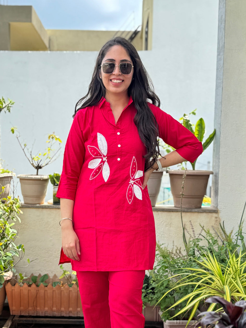 Mehar – Rani Pink Handwork Co-ord Set