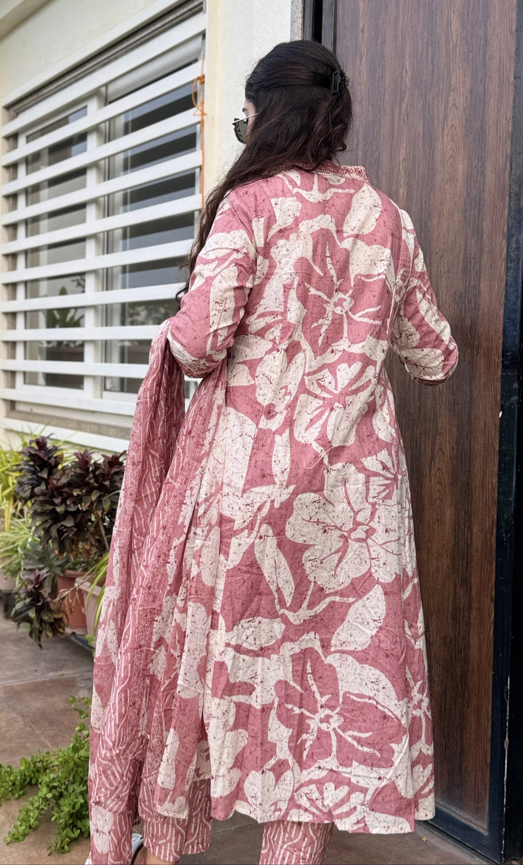 Meher — Baby Pink Printed Gher Suit Set
